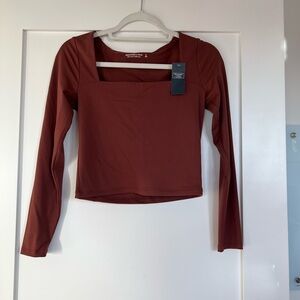 Abercrombie & Fitch Rust Long Sleeve Top
